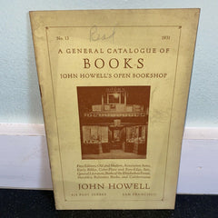 John Howell's Open Bookshop Catalog Vintage 1931 San Francisco Dealer