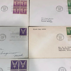 WWII Military FDC Lot of 8 1940 1942 Postal Covers Stamps Scott 899 900 901 905