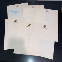 USMC Letterhead Sheets Marine Corps Stationery Vintage NOS movie prop