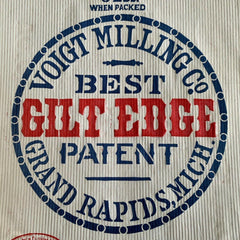 Voigt's Paper Flour Bag Best Gilt Edge 6 lbs NOS vintage Grand Rapids MI