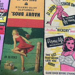 Mixed Vintage Matchcovers Lot of 65 1940s 1950s Pinups Advertising